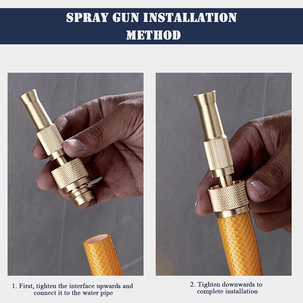 High Pressure Brass Water Hose Nozzle Garden Hose Sprinkler Multi-Function Gardening Car Washing Tools For Garden Irrigation