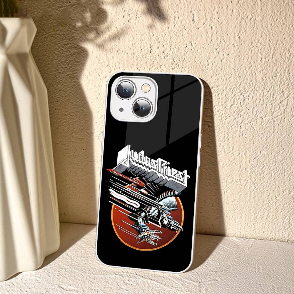 Band J-Judas P-Priest Gehärtetes Glas Für Iphone 14 13 12 11 Pro Mini XS MAX 14Plus X XS XR Hüllen