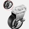 14Pcs 1inch PVC Furniture Casters with Brake Universal Heavy Trolley Wheel for Smooth Quiet Movement Easy to Install