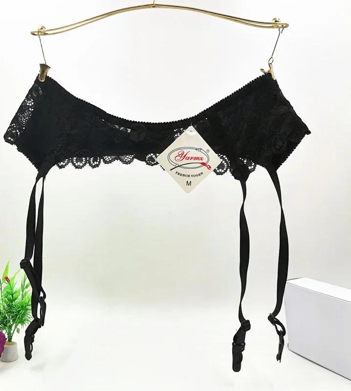 Women's Sexy Stockings Plus Size Garter Belt Black Stockings Suspender Garter Belt Lace Mesh Nightdress Sexy Garter Belt