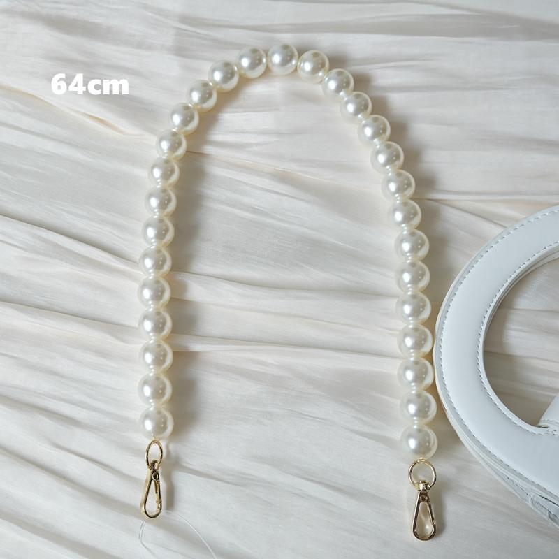 New Fashion Woman Handbag Accessory Parts PVC Pearl Acrylic Resin Chain Luxury Solid Strap Women Shoulder Clutch Handle Chains