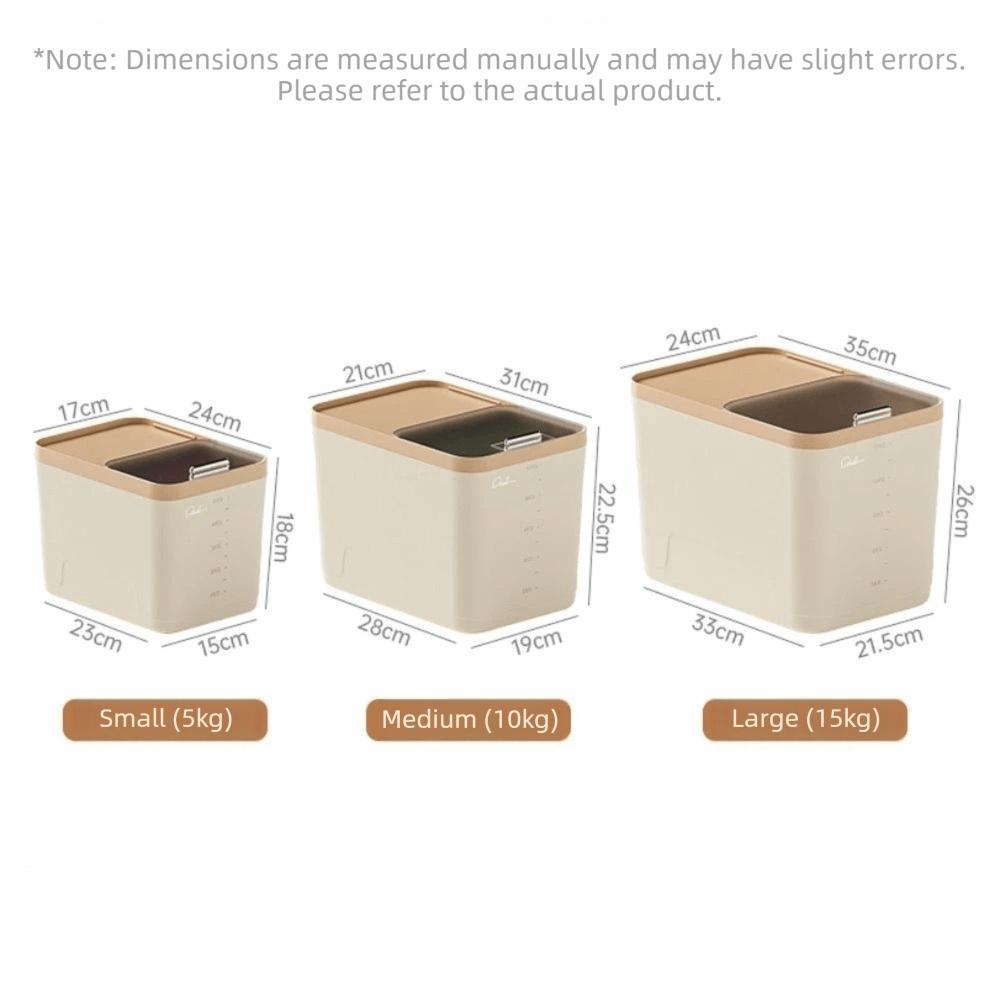 Plastic Sealed Jar Sliding Lid Rice Bucket New Grain Storage Bin  Kitchen Use