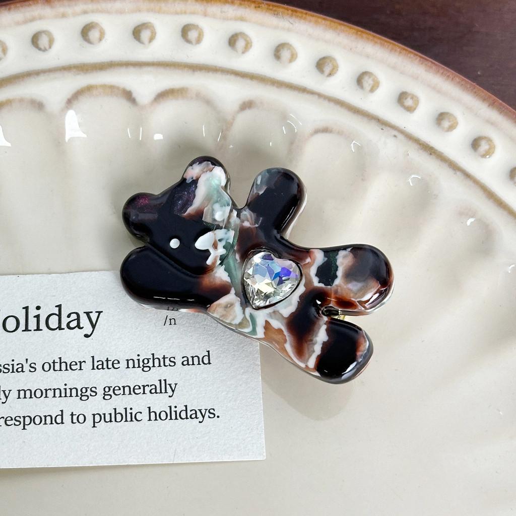 Hair Bear Fashionable Clips And Elastic Hair Ties Adorable Acetate Accessories