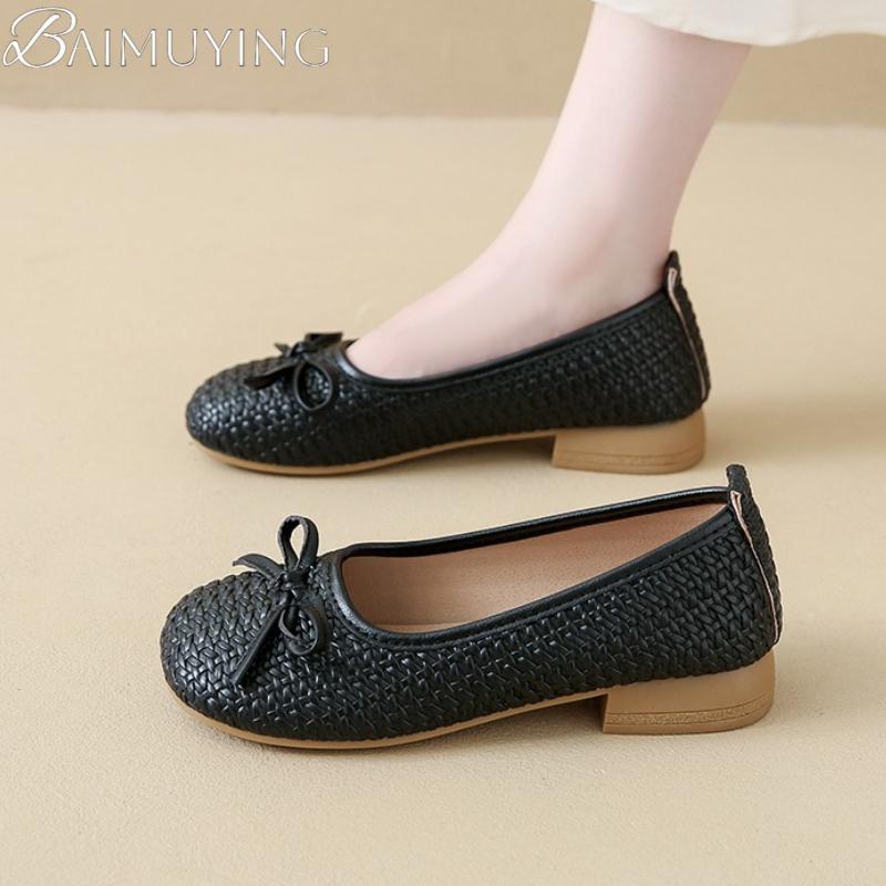 Bow Women Flats Square Toe Shoes New Trend Loafers Shoes Sandals Brand 2025 Summer Sneakers Walking Woman Zapatos Mujer