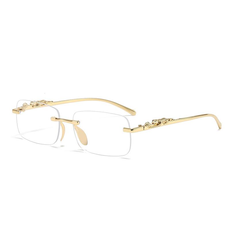 Rimless Sunglasses with Clear for Women Men Fashion One Size