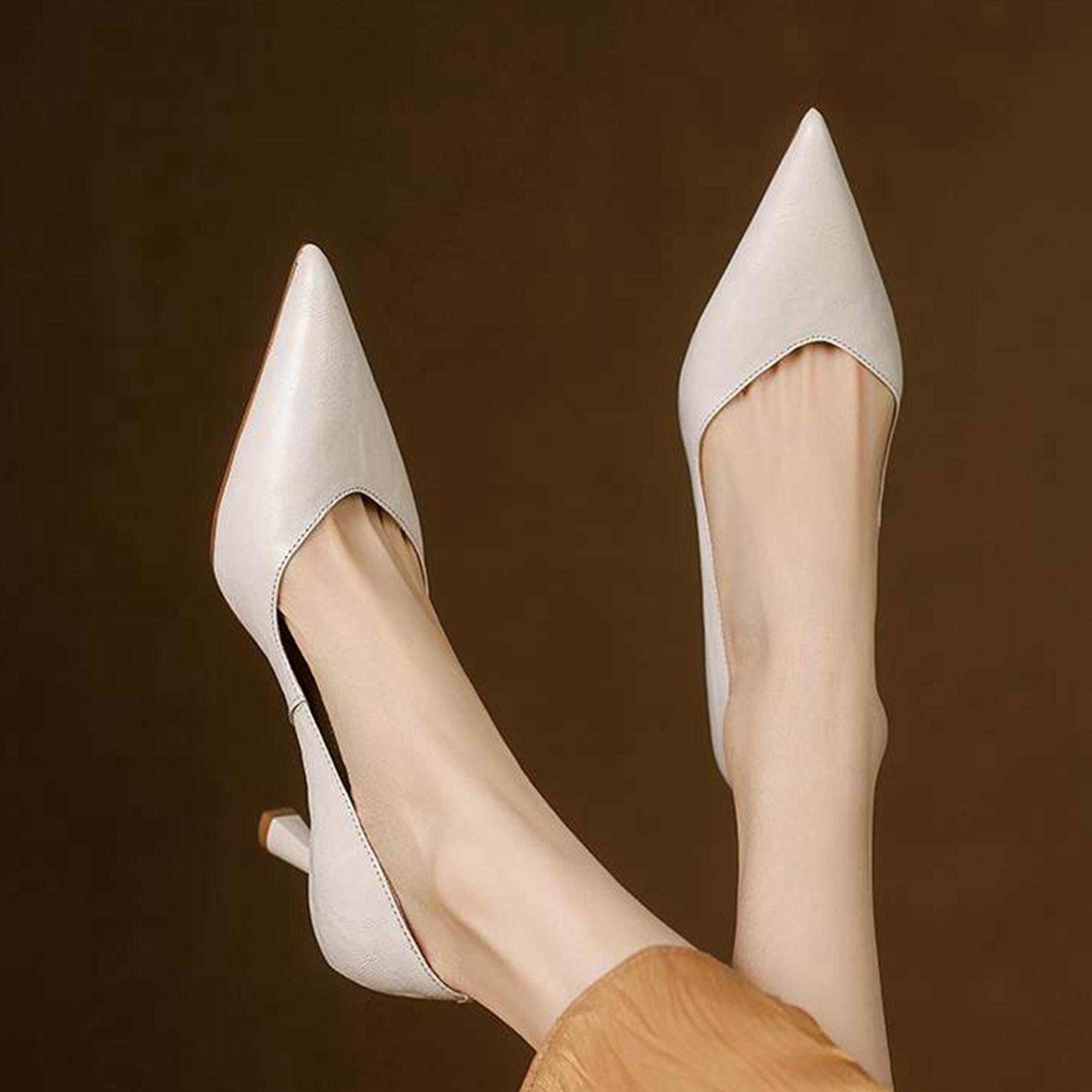 Krazing Pot Sheep Skin Summer Autumn Thin High Heels Party Shoes Women Pointed Toe Concise Shallow Pumps cm vino