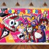 The Amazing Digital Circus Printing Design Background Fabric Kids Birthday Decor