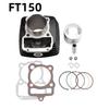 Yibai 62 mm Svart Motorcykelcylinderkit för FT150 med Kolvbult