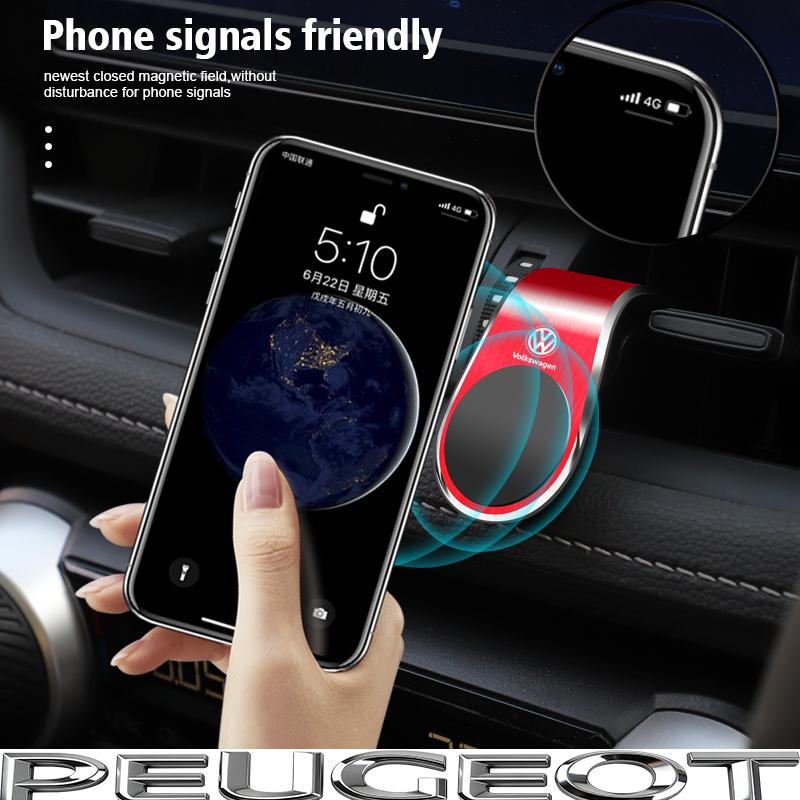 Magnetic Car Phone Holder GPS Navigator Stand Accessories For VW GTI Polo Golf Passat Tiguan Arteon Taigo Caddy Jetta Tire Valve