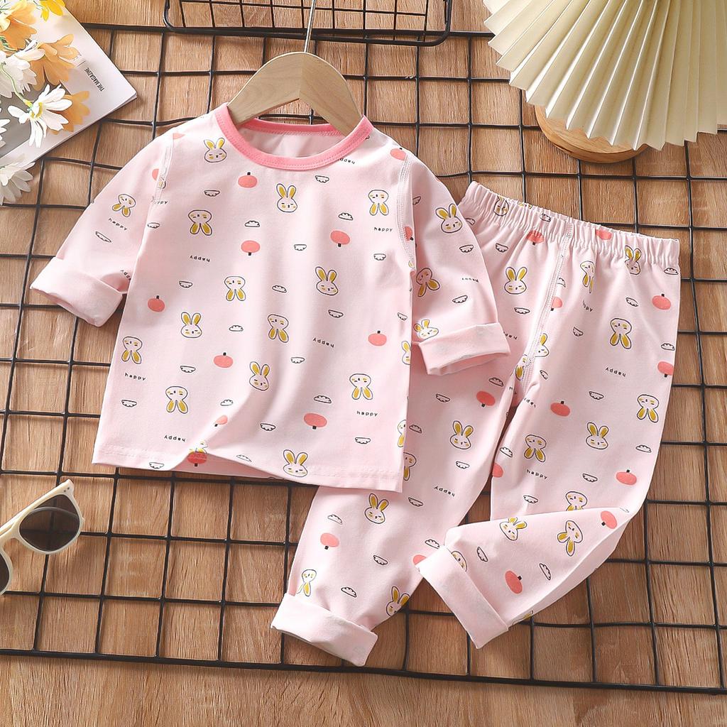 Kinder Baumwolle Langarm Pyjama Set Thermounterwäsche Weiche Bequeme Nachtwäsche Homewear A Klasse Sicherheit Kinder Loungewear