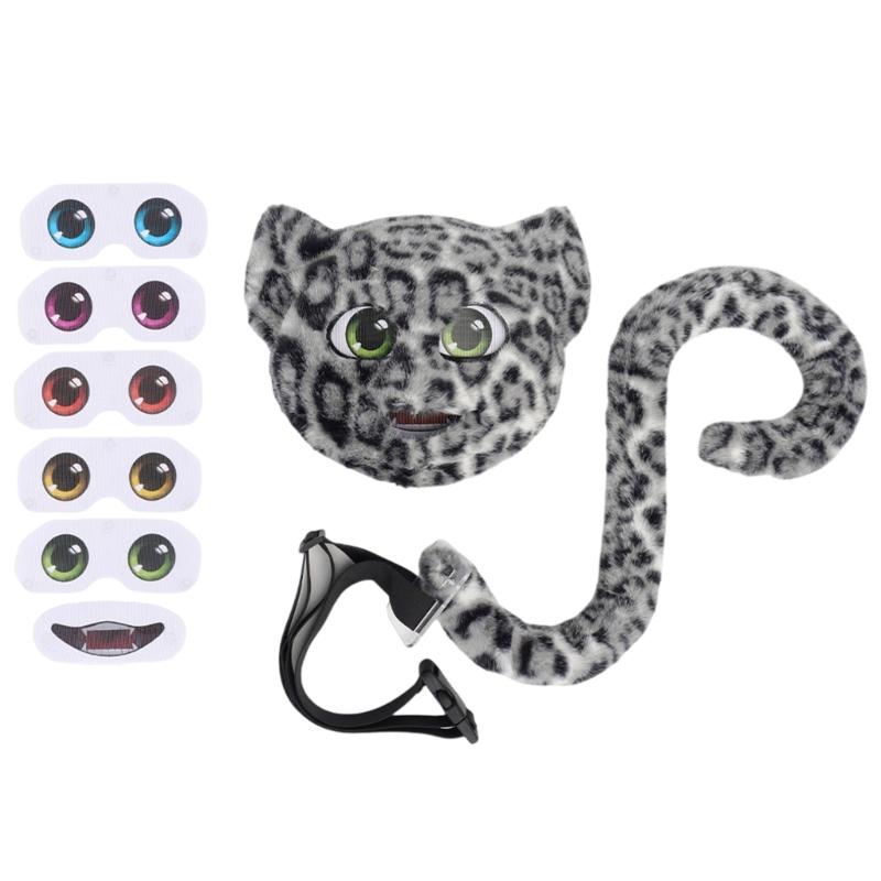 

Leopard Costume Accessories Leopard Mask Animal Tail Eye Mouth Stickers Halloween Animal Cosplay Costumes for Kids Adult