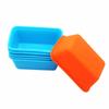 10Pcs Rectangle Silicone Small Loaf Pan Muffin Baking Cups Cupcake Mold Non Stick Easy Clean