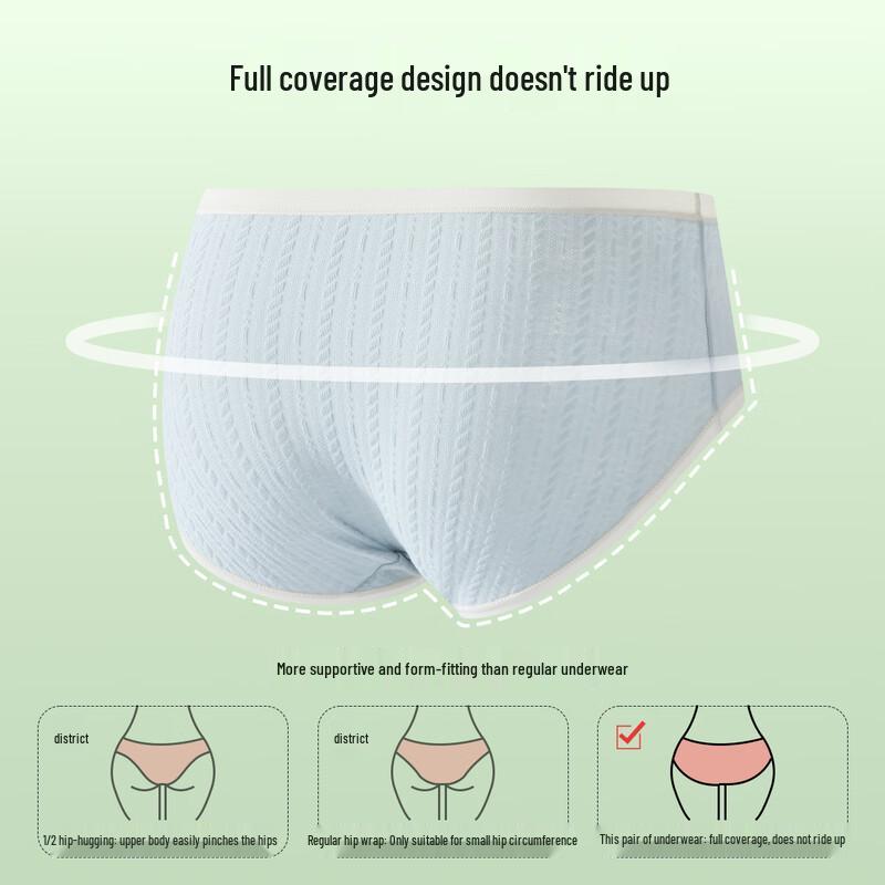 FENTENGCARE Women's 7A Antibacterial Cotton Briefs 3-Pack