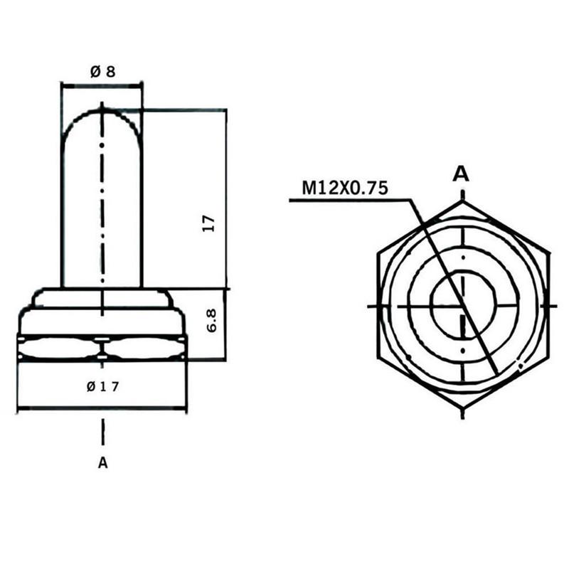 Spst 2Pin Heavy Duty 20A 125V On/Off Rocker Toggle Switch Waterproof Boot