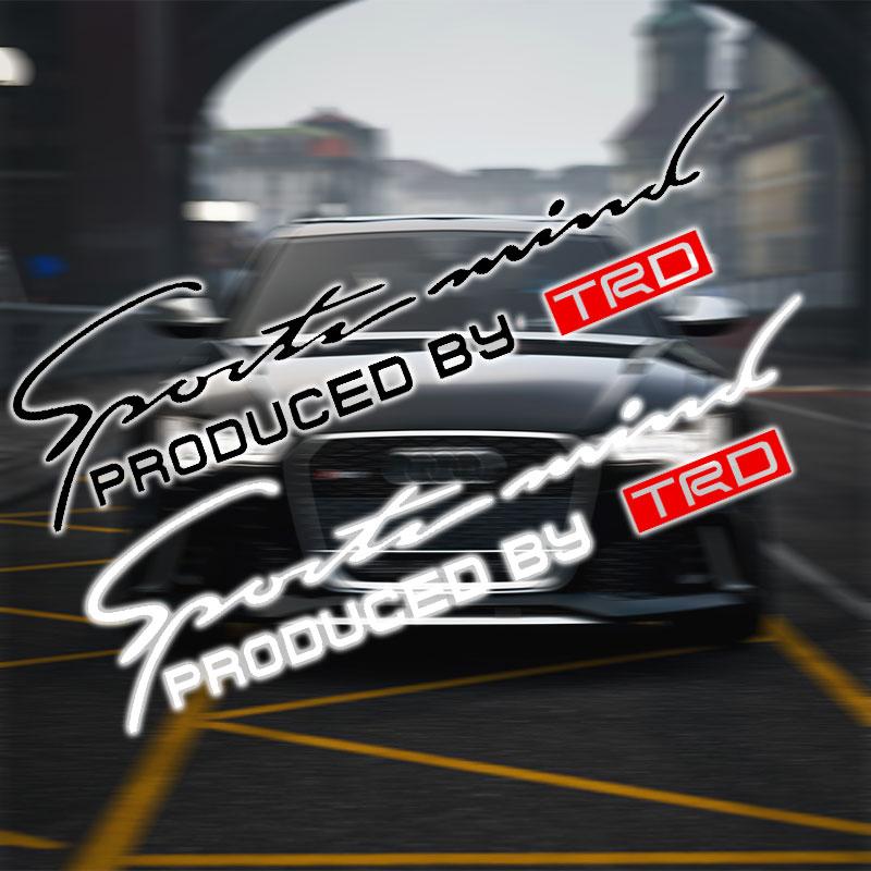 1Pcs Car Front Head Light Eyebrow 3D Sticker Decorator Sport Design For Toyota TRD Century Auris FCV Mirai Premio Yaris Camry