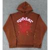Heavy fleece foam print spider web hoodie sports casual sweater sweatpants set