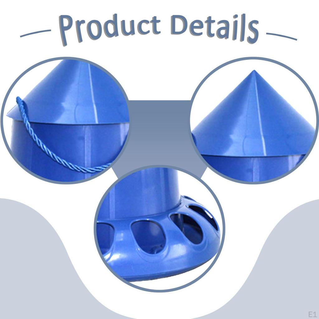 Taubenfutterspender Fressnapf Großes Fassungsvermögen 13 Löcher Automatischer Eimer Hängend Geflügel