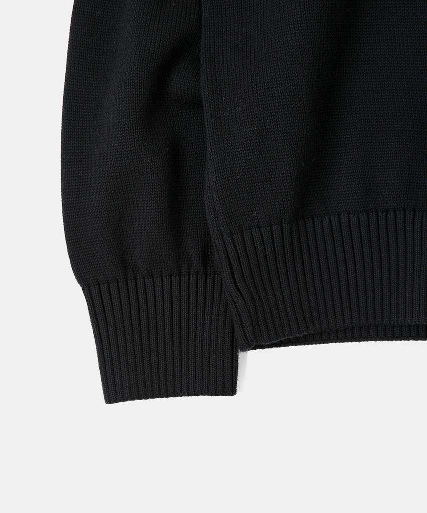 ASP Cotton V-Neck Knit Black