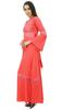 Bimba Women's Kimono Sleeve Maxi Long Boho Gothic Jilbab Dress Rayon