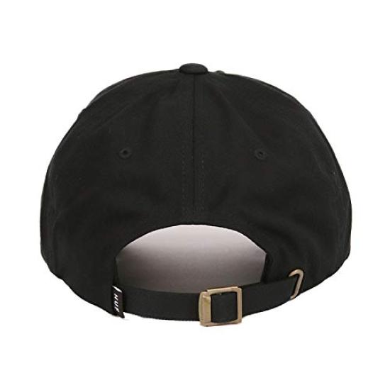 HUF CV Cap with ESSENTIALS OG Popular Street Black 6-Panel LOGO, Men's, Brand, Fashion, [Used]