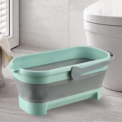 Large Capacity Rectangular Plastic Washing Basin with Handle Portable Anti-Slip Bucket for Home and Outdoor Use