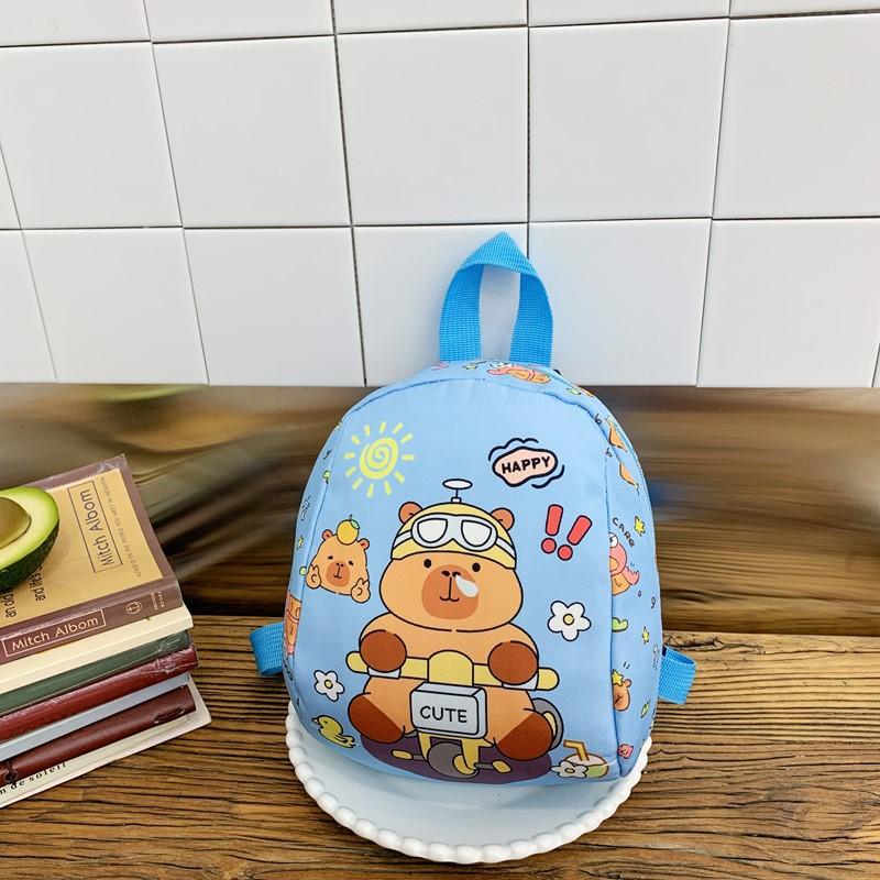 Cartoon Anime Boys And Girls Backpack Kindergarten Baby School Bag Children S Backpack небесно-голубой