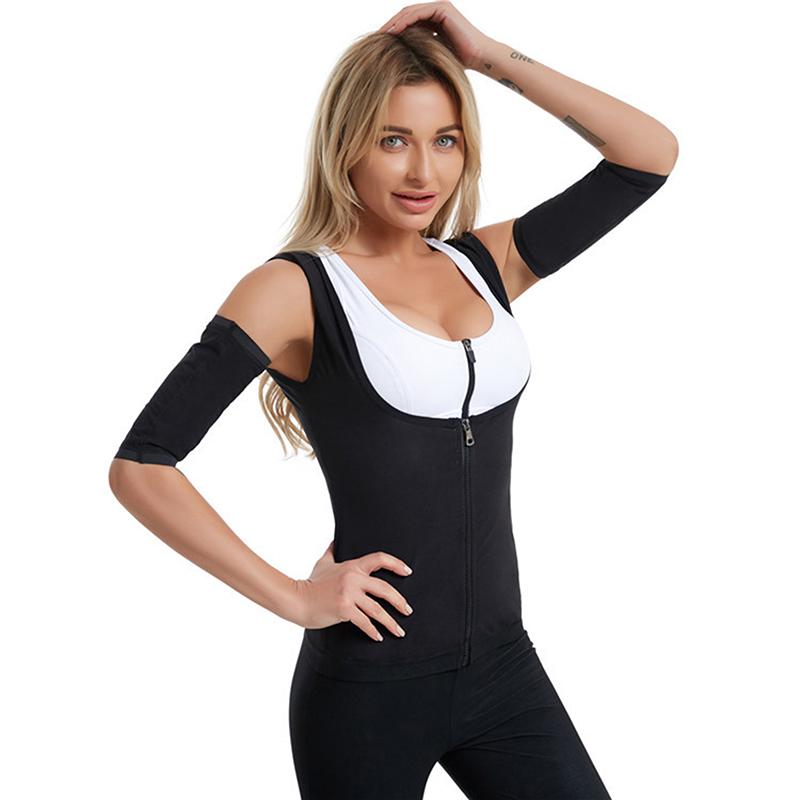 1Pair Arm Slimming Shaper Compression Wrap Sport Sauna Sweat Bands For Weight Loss Women Workout Fitness Arm Fat Burning Strap