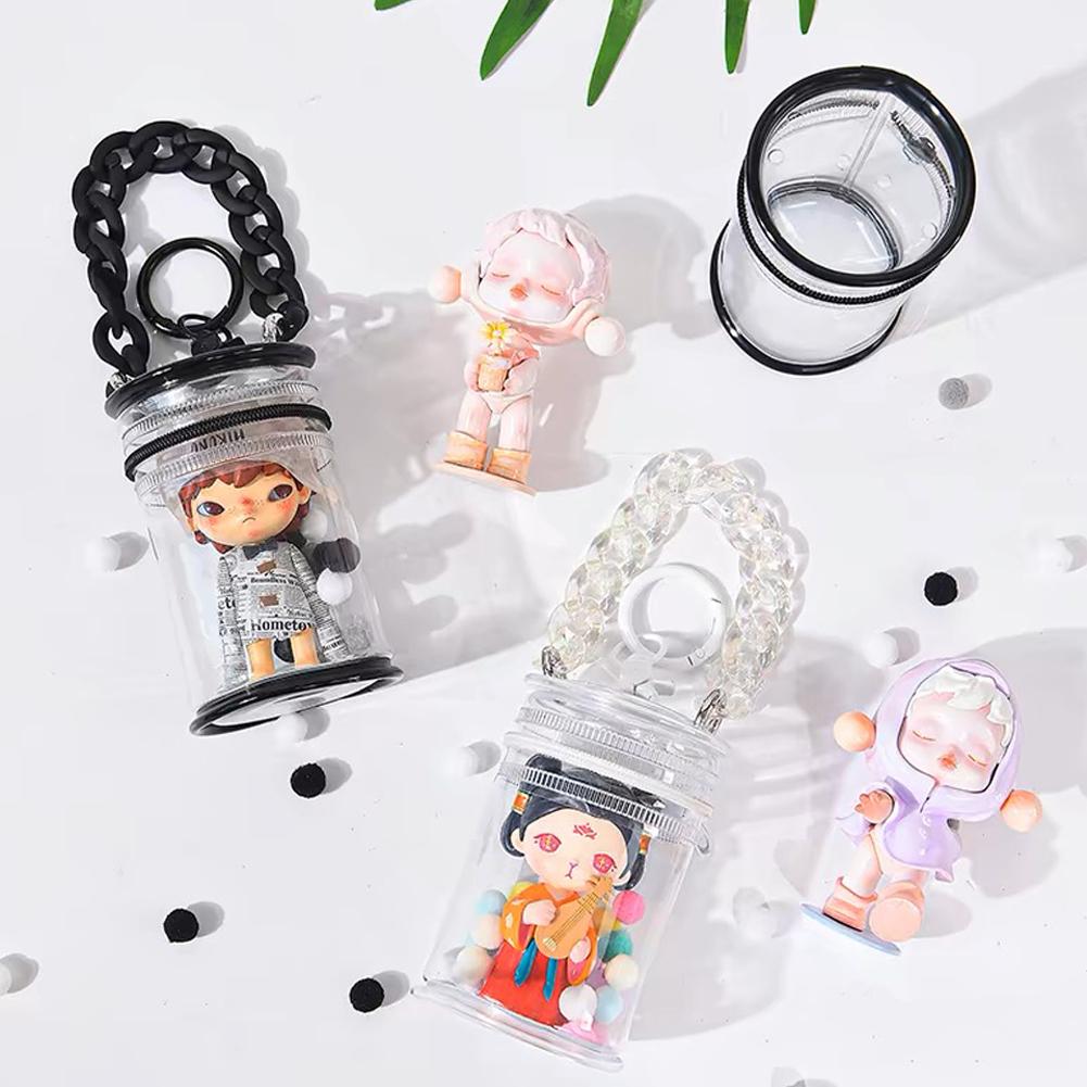 Creative Thicken Transparent Bag for Doll Display Storage Bag Mystery Doll Protection Case Mystery Toy Storage Boxes for Doll Toy Zipper Pouch