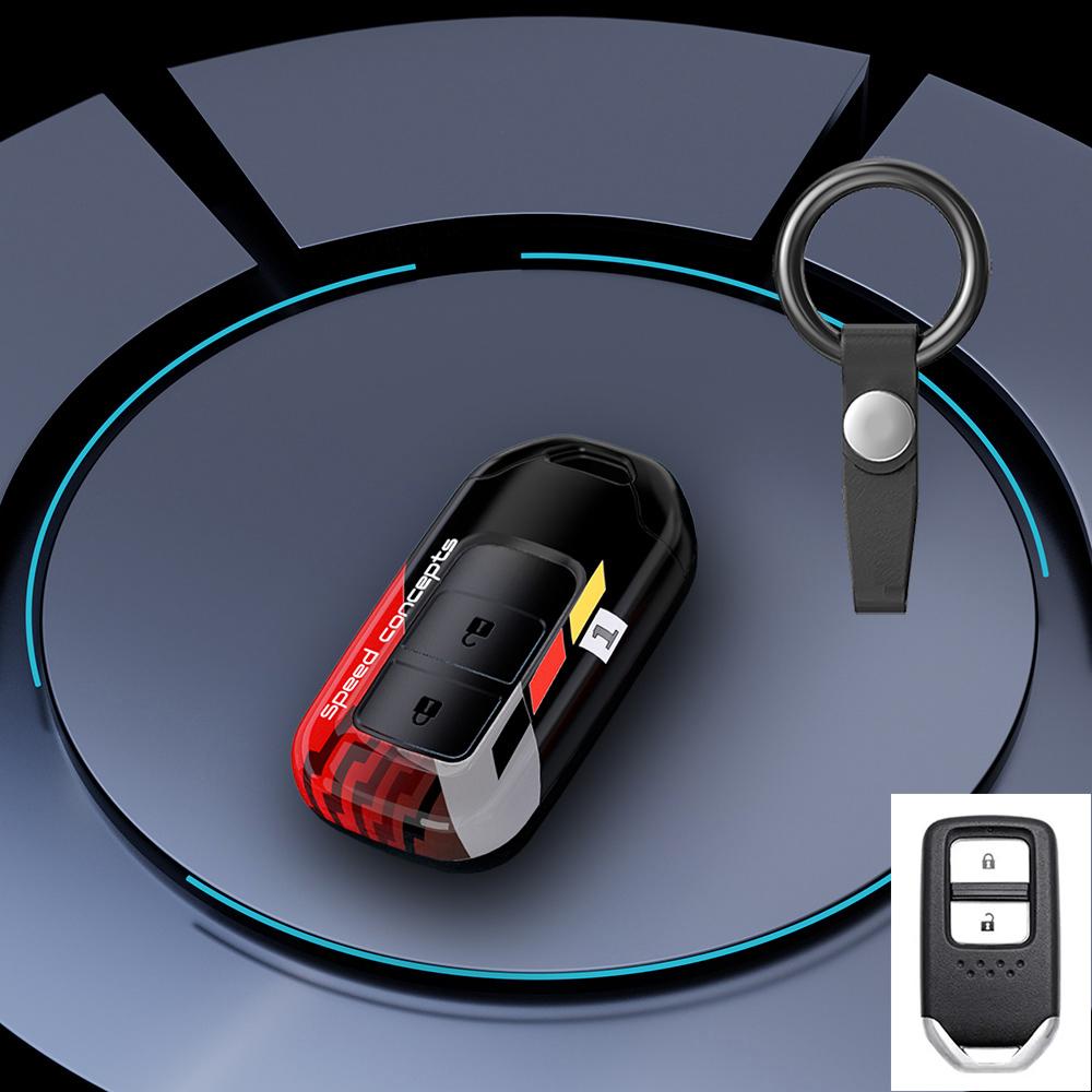 Graffiti Auto Smart Key Fob Cover Case Housing Fit For Honda Fit Gp5 Shuttle Gp8 Jade Vezel City Civic Jazz Brv Auto Accessories