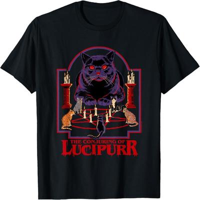 Oproeping van Lucipurr Retro Donkere Humor T-shirt