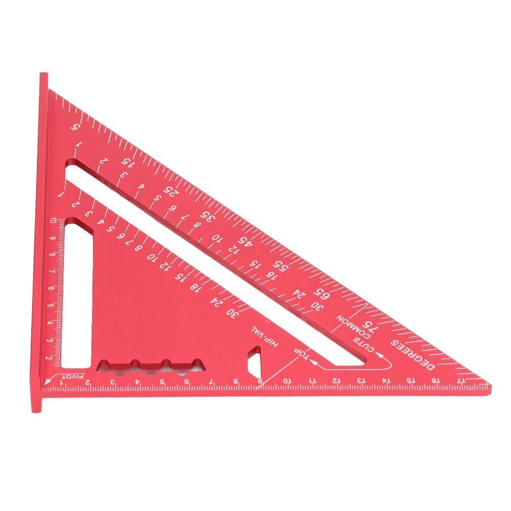 Clear Scale Rafter Square Tool Red Triangle Right Angle Ruler Woodworking Triangle Cabinetry