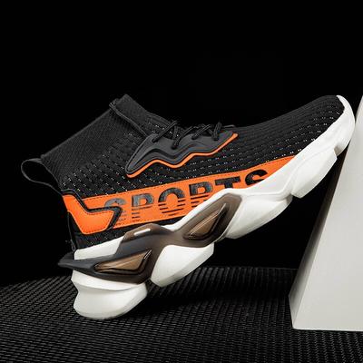 Yrzl  New Sneakers Men High Top Mesh Lightweight Casual Shoes Breathable Socks Shoes Outdoor Sports Shoes For Men