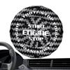 Car Push Start Button Cover Carbon Fiber Decorative Anti Scratch Start Button Cover for Drivers Enthusiasts Auto Detailers Daily