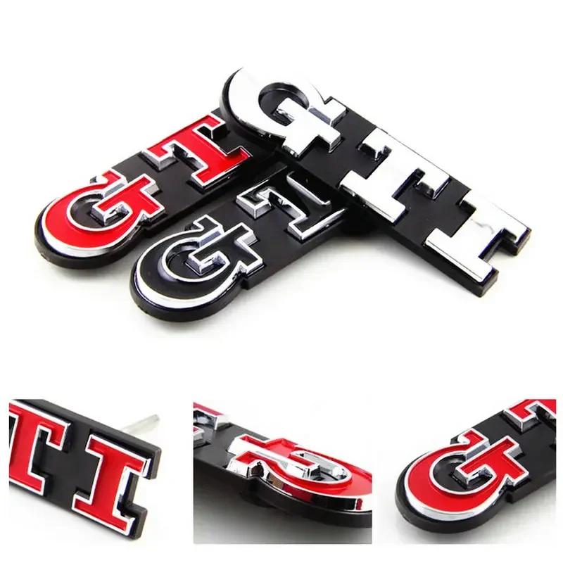 Hijk1 ·1Pcs Car Metal Badge Sticker Front Grille Decal Decoration For VW GTI Passat B6 Golf Mk7 Polo Tiguan Jetta T-ROC Sharan Touran