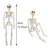 1/2pcs 40cm Joint Movable Fake Skull Skeleton for Halloween Ghost Festival Haunted House Home Bar Outdoor Decor