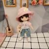 For 1/12 Bjd Fashion Cloth 1/12bjd Hat Striped Ear Hat Doll Clothes Accessories Doll Knitted Hat