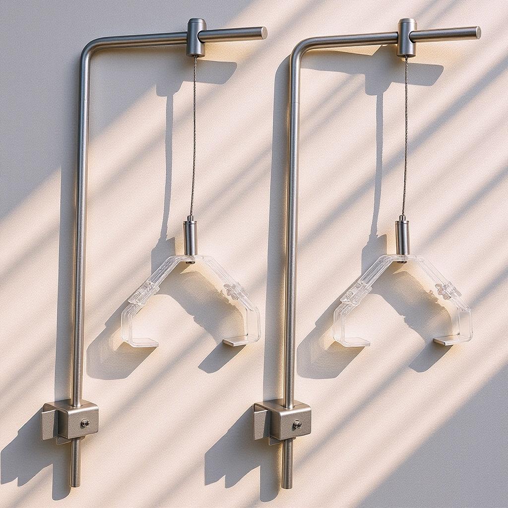 

2Pcs Aquarium Light Bracket Aluminum Alloy Adjustable Lighting Stand for Fish Tank Glass Edge Clamp Freshwater Saltwater Lamp EU Plug