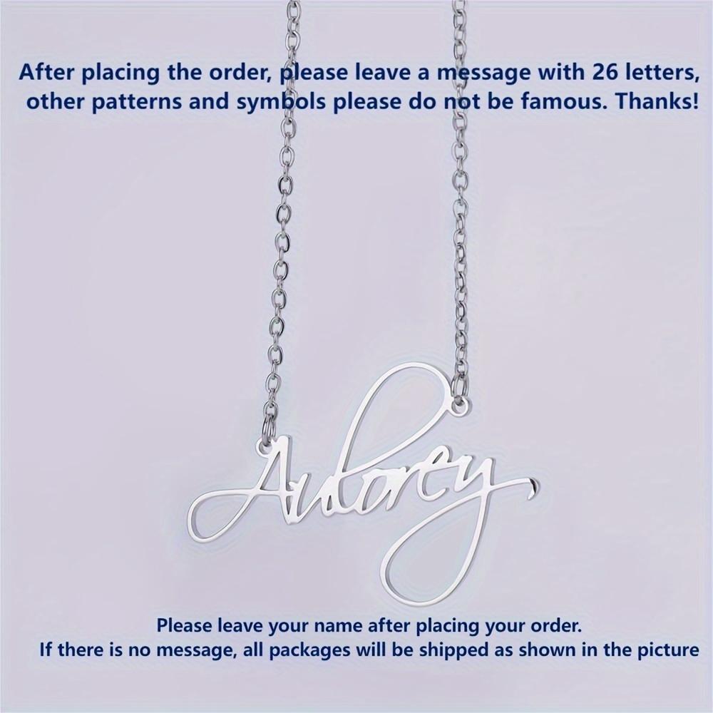 Custom Cursive Script Name Necklaces For Women Gold Color Stainless Steel Charm Lady Name Pendant Necklace Private Jewelry Gift