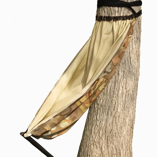 Low Down Jagdbaumsitz Tragbarer Leichter Hirschjagd Tarnung Hängemattensessel Outdoor Faltbarer Baumsitz Schwerlast Campinghocker auf Baum