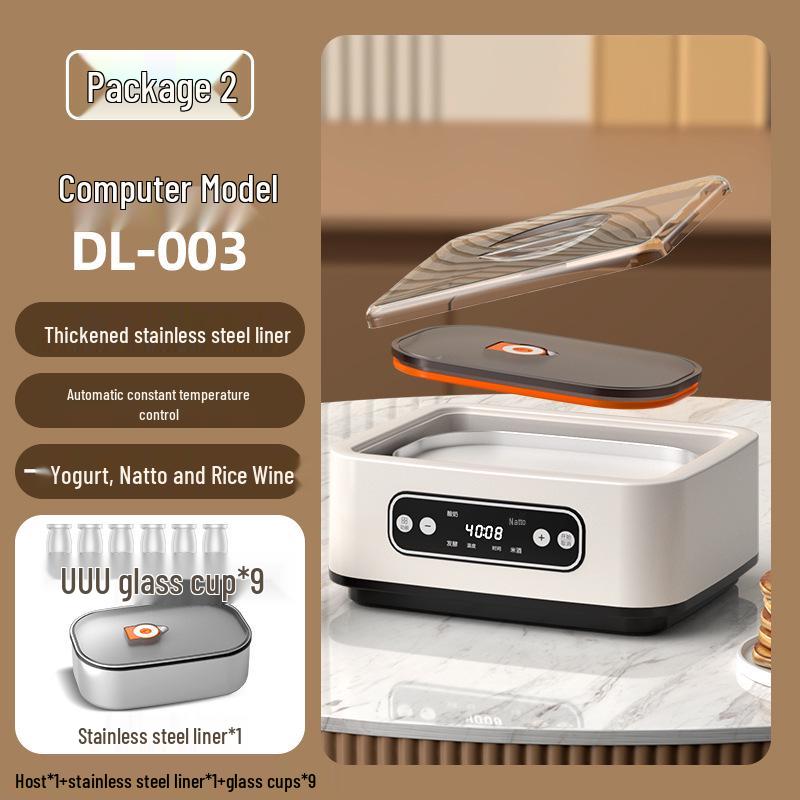 1.2L Household Yogurt & Natto Maker, 110V Fermenter with Constant Temperature and Pet Heating Water Dispenser