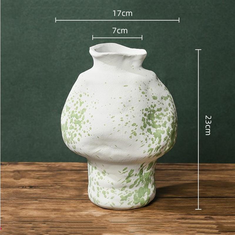 Keramikvase Handgefertigt Grobkeramik Blumenvase Keramik Handwerk Blumenarrangement Zubehör Heimdekoration