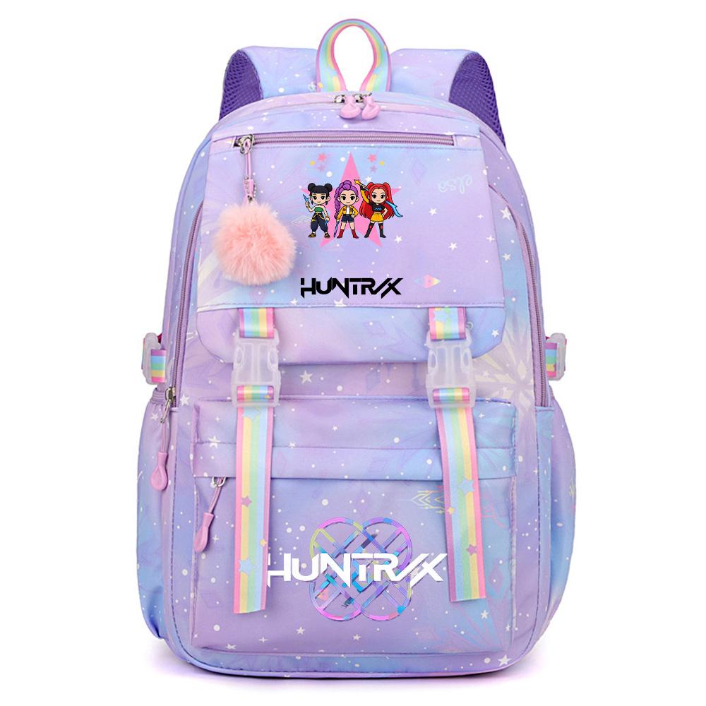Anime Demon Hunters Printed Large Capacity Waterproof Backpack Teenger Student Schoolbag Bookbag Travel Bag