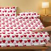 1 Simple Modern Heart-Shaped Pattern Frosted Bedsheet, Bedroom Printed Bedspread, Bedding (Excluding Pillowcases)