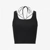 Ribbed Bra Top Detachable Strap