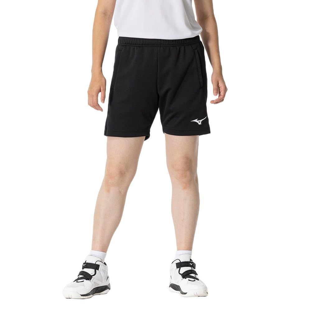 Mizuno Volleyball Wear Knit Inseam 16cm XL Shorts, Material, (Size L), V2MBB212, Women's, Black,