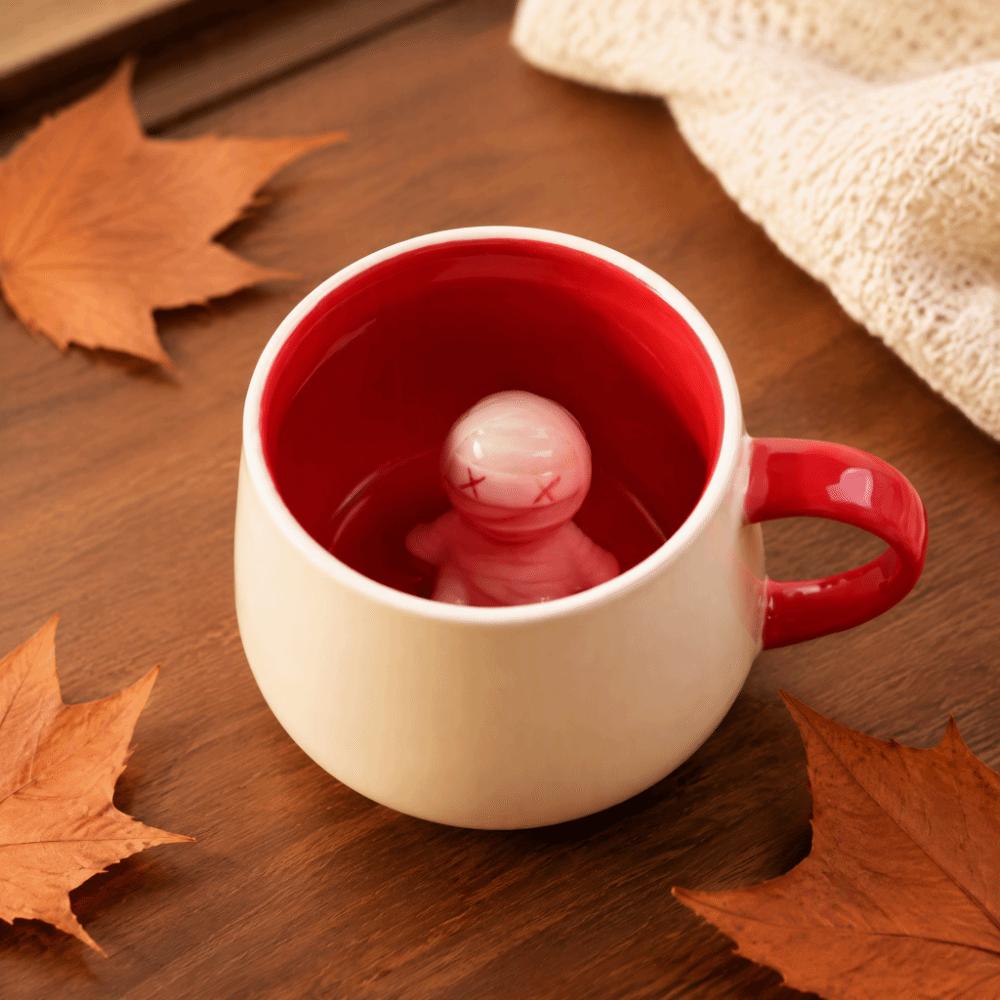 Hand Painted Ceramic Mug 3D Figurine Design Novelty Coffee Cup Cute 3D Figurine Mug Halloween