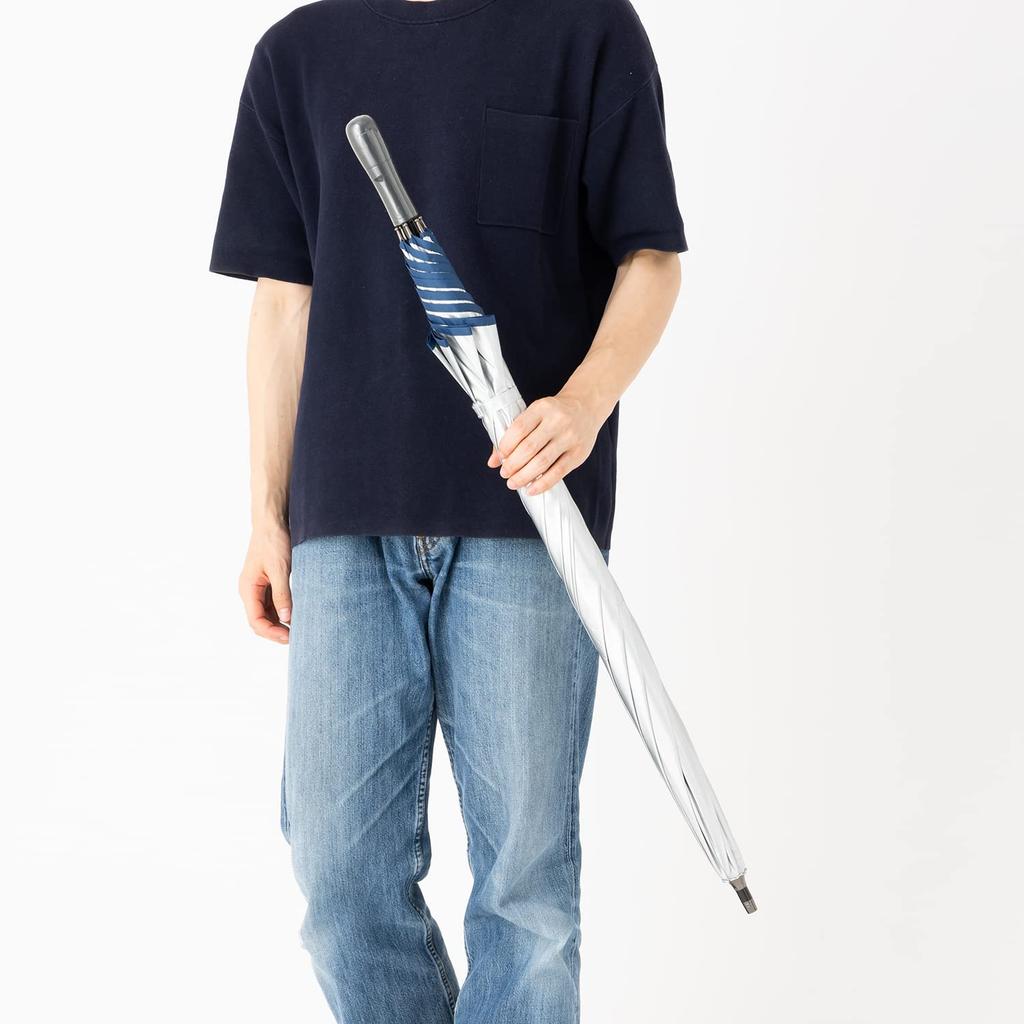 Silver King Size Hand Opening Umbrella Diameter 134cm Ribs 80cm Parasol Large Golf Umbrella Parasol Lieben approx. Men's [LIEBEN-0197]