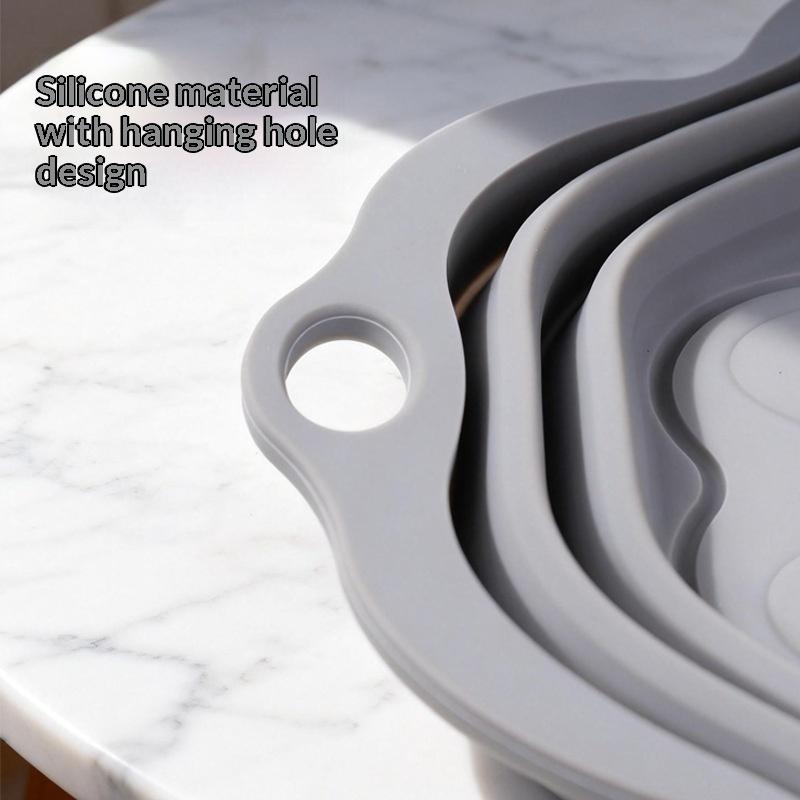 Dog Cat Folding Bowl Single Double Bowl Silicone Bowl Portable Bowl For Going Out Drinking And Feeding 2-In-1 Bowl Pet Supplies
