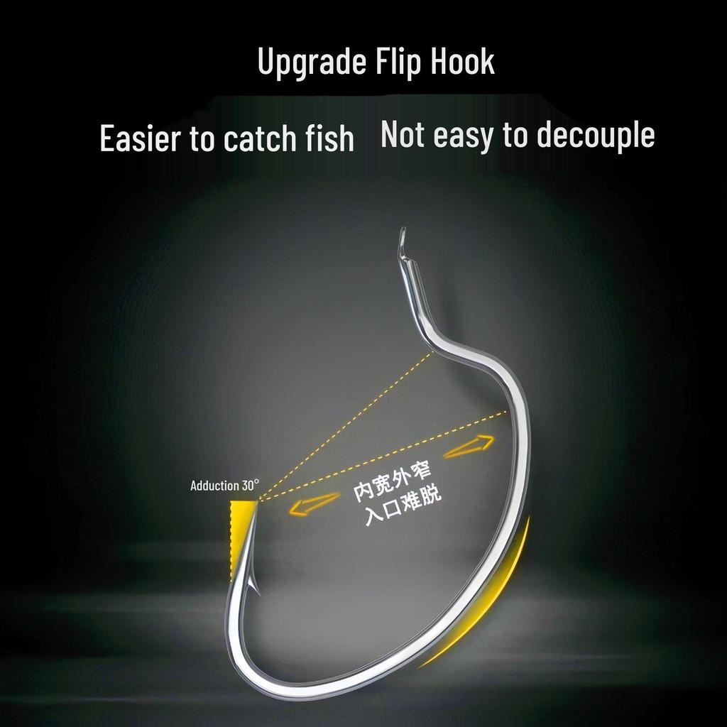 Wokou Xiaoxianlang Reinforced Carp & Grass Carp Automatic Flip Fishing Hooks