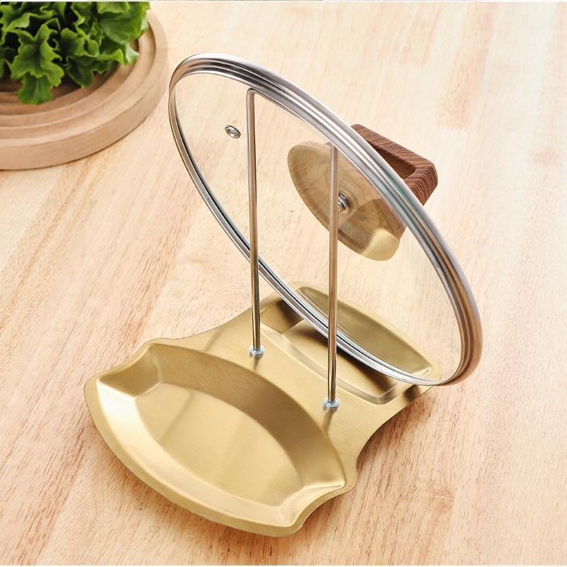 Stainless Steel Kitchen Pot Lid Rack Space Saving Durable Storage Holder for Dishes Pans Cutting Board Cabinet Organization